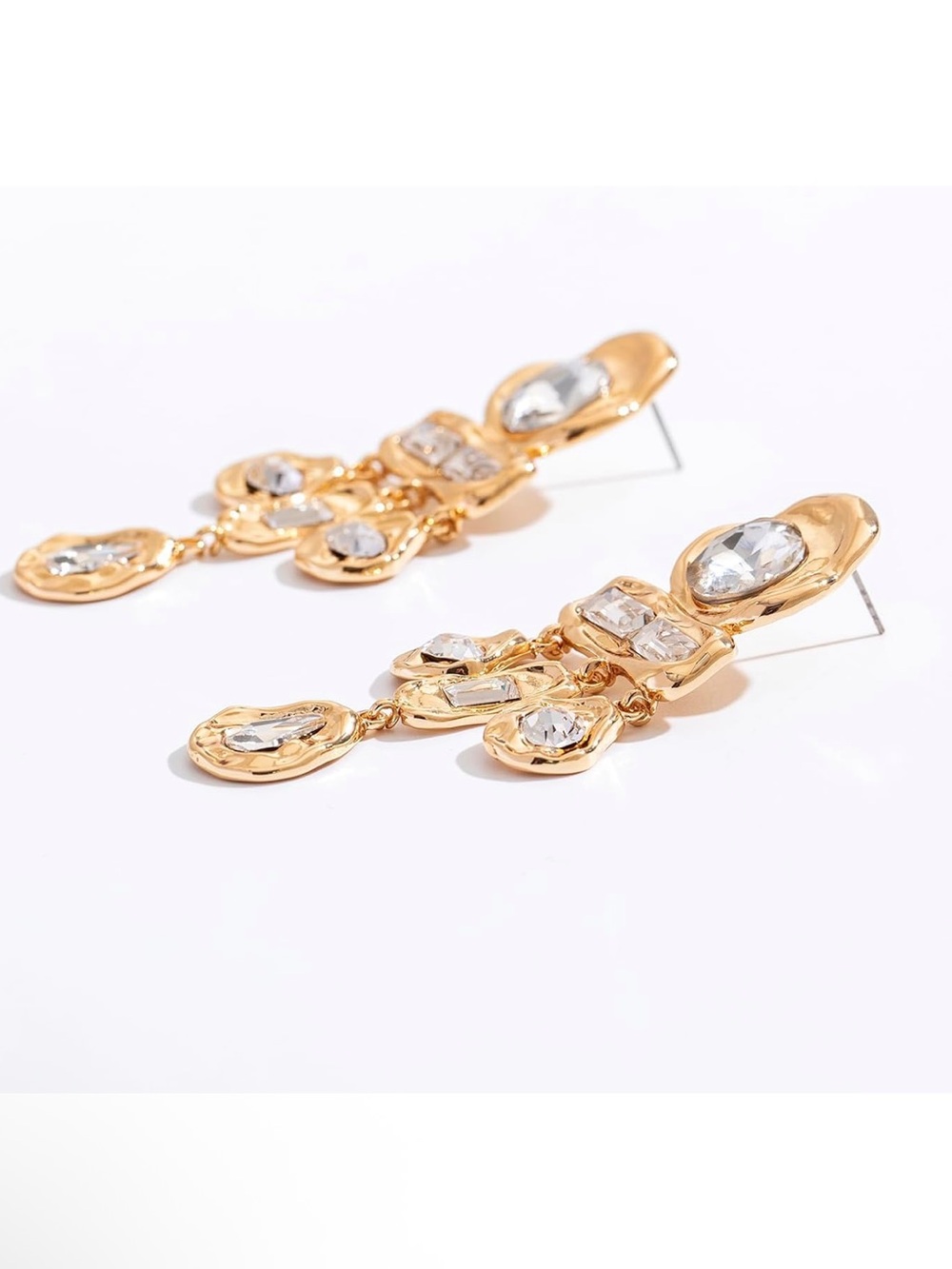 Luxury Crystal Gold Chandelier Earrings — image 4 of 7